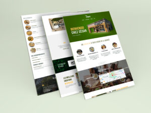 Mockup du site web Chez César
